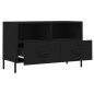 vidaXL Mueble para TV madera contrachapada negro 80x36x50 cm vidaXL Mueble para TV madera contrachapada negro 80x36x50 cm