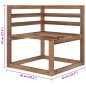 vidaXL Set de muebles de jardín 6 pzs madera impregnada cojines azules vidaXL Set de muebles de jardín 6 pzs madera impregnada cojines azules