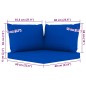 vidaXL Set de muebles de jardín 6 pzs madera impregnada cojines azules vidaXL Set de muebles de jardín 6 pzs madera impregnada cojines azules