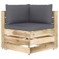 vidaXL Muebles de jardín 5 piezas con cojines madera impregnada verde vidaXL Muebles de jardín 5 piezas con cojines madera impregnada verde