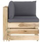 vidaXL Muebles de jardín 5 piezas con cojines madera impregnada verde vidaXL Muebles de jardín 5 piezas con cojines madera impregnada verde