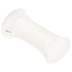 vidaXL Cuerda de barco polipropileno blanco intenso 5 mm 500 m