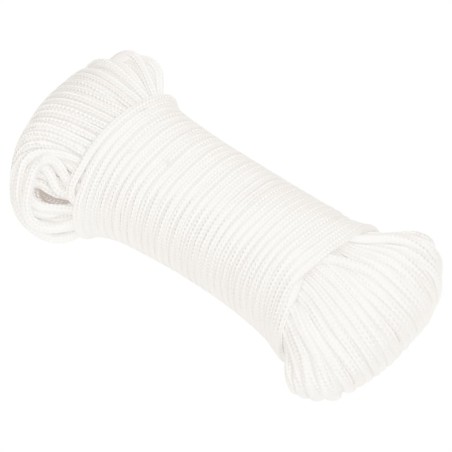 vidaXL Cuerda de barco polipropileno blanco intenso 5 mm 500 m