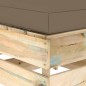 vidaXL Muebles de jardín 5 piezas con cojines madera impregnada verde