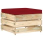 vidaXL Muebles de jardín 5 piezas con cojines madera impregnada verde