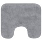 vidaXL Conjunto de alfombrillas de baño de tela 3 piezas gris vidaXL Conjunto de alfombrillas de baño de tela 3 piezas gris