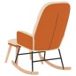 vidaXL Silla mecedora con reposapiés tela blanco crema vidaXL Silla mecedora con reposapiés tela blanco crema