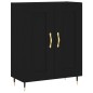 vidaXL Aparador de madera de ingeniería negro 69,5x34x90 cm vidaXL Aparador de madera de ingeniería negro 69,5x34x90 cm