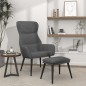 vidaXL Sillón de relax con reposapiés tela gris claro vidaXL Sillón de relax con reposapiés tela gris claro