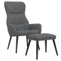 vidaXL Sillón de relax con reposapiés tela gris claro vidaXL Sillón de relax con reposapiés tela gris claro