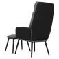 vidaXL Sillón de relax con taburete tela gris claro y piel sintética vidaXL Sillón de relax con taburete tela gris claro y piel sintética