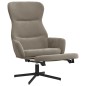 vidaXL Sillón de relax con reposapiés de terciopelo gris claro vidaXL Sillón de relax con reposapiés de terciopelo gris claro