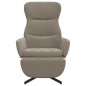 vidaXL Sillón de relax con reposapiés de terciopelo gris claro vidaXL Sillón de relax con reposapiés de terciopelo gris claro