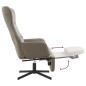 vidaXL Sillón de relax con reposapiés de terciopelo gris claro vidaXL Sillón de relax con reposapiés de terciopelo gris claro