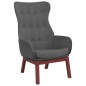 vidaXL Sillón de relax con taburete tela gris oscuro vidaXL Sillón de relax con taburete tela gris oscuro