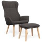 vidaXL Sillón de relax con taburete tela gris oscuro vidaXL Sillón de relax con taburete tela gris oscuro