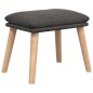 vidaXL Sillón de relax con taburete tela gris oscuro vidaXL Sillón de relax con taburete tela gris oscuro