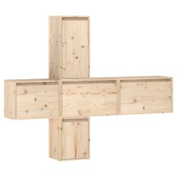 vidaXL Muebles para TV 5 piezas madera maciza de pino