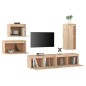 vidaXL Muebles para TV 5 piezas madera maciza de pino vidaXL Muebles para TV 5 piezas madera maciza de pino