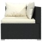 vidaXL Set de muebles de jardín 8 pzas y cojines ratán sintético negro vidaXL Set de muebles de jardín 8 pzas y cojines ratán sintético negro