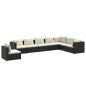 vidaXL Set de muebles de jardín 8 pzas y cojines ratán sintético negro vidaXL Set de muebles de jardín 8 pzas y cojines ratán sintético negro