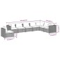 vidaXL Set de muebles de jardín 8 pzas y cojines ratán sintético negro vidaXL Set de muebles de jardín 8 pzas y cojines ratán sintético negro