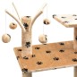 vidaXL Rascador para gatos poste rascador de sisal 125cm huellas beige vidaXL Rascador para gatos poste rascador de sisal 125cm huellas beige