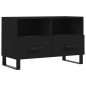 vidaXL Mueble para TV madera contrachapada negro 80x36x50 cm vidaXL Mueble para TV madera contrachapada negro 80x36x50 cm