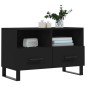 vidaXL Mueble para TV madera contrachapada negro 80x36x50 cm vidaXL Mueble para TV madera contrachapada negro 80x36x50 cm