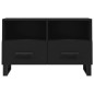 vidaXL Mueble para TV madera contrachapada negro 80x36x50 cm vidaXL Mueble para TV madera contrachapada negro 80x36x50 cm