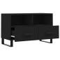 vidaXL Mueble para TV madera contrachapada negro 80x36x50 cm vidaXL Mueble para TV madera contrachapada negro 80x36x50 cm