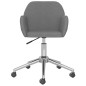 vidaXL Sillas de comedor giratorias 2 unidades tela gris claro vidaXL Sillas de comedor giratorias 2 unidades tela gris claro