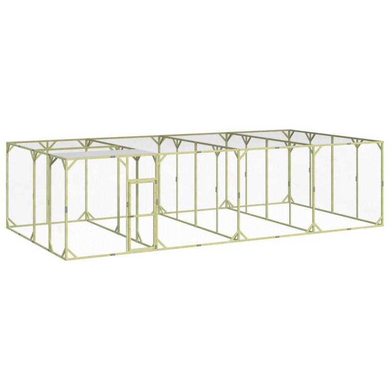 vidaXL Gallinero madera maciza de pino impregnada 800x400x200 cm