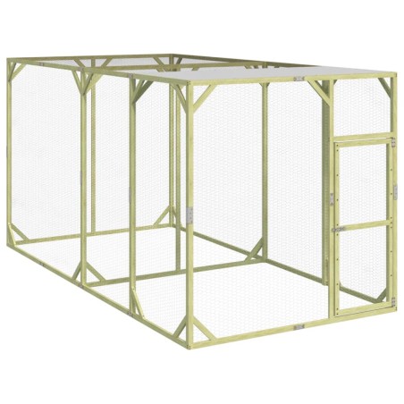 vidaXL Gallinero madera maciza de pino impregnada 200x400x200 cm