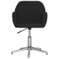 vidaXL Sillas de comedor giratorias 2 unidades tela negro