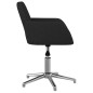 vidaXL Sillas de comedor giratorias 2 unidades tela negro