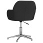 vidaXL Sillas de comedor giratorias 2 unidades tela negro