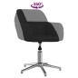 vidaXL Sillas de comedor giratorias 2 unidades tela negro