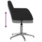 vidaXL Sillas de comedor giratorias 2 unidades tela negro