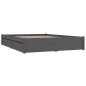vidaXL Estructura de cama con cajones gris 140x200 cm vidaXL Estructura de cama con cajones gris 140x200 cm