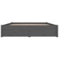 vidaXL Estructura de cama con cajones gris 140x200 cm vidaXL Estructura de cama con cajones gris 140x200 cm