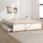 vidaXL Estructura de cama con cajones doble blanco 135x190 cm vidaXL Estructura de cama con cajones doble blanco 135x190 cm