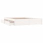 vidaXL Estructura de cama con cajones doble blanco 135x190 cm vidaXL Estructura de cama con cajones doble blanco 135x190 cm