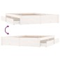 vidaXL Estructura de cama con cajones doble blanco 135x190 cm vidaXL Estructura de cama con cajones doble blanco 135x190 cm