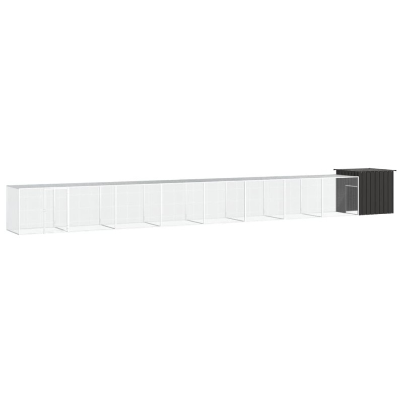 vidaXL Jaula de gallinas acero galvanizado antracita 900x91x100 cm vidaXL Jaula de gallinas acero galvanizado antracita 900x91x100 cm
