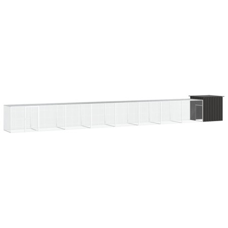 vidaXL Jaula de gallinas acero galvanizado antracita 900x91x100 cm
