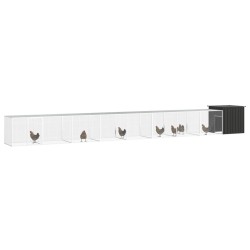 vidaXL Jaula de gallinas acero galvanizado antracita 900x91x100 cm
