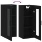 vidaXL Armario de pared negro 34,5x34x90 cm