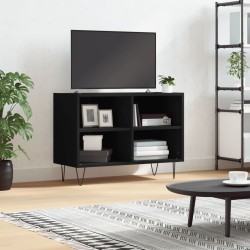 vidaXL Mueble de TV madera de ingeniería negro 69,5x30x50 cm