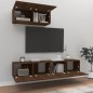 vidaXL Set de muebles para TV 3 pzas madera contrachapada roble marrón vidaXL Set de muebles para TV 3 pzas madera contrachapada roble marrón